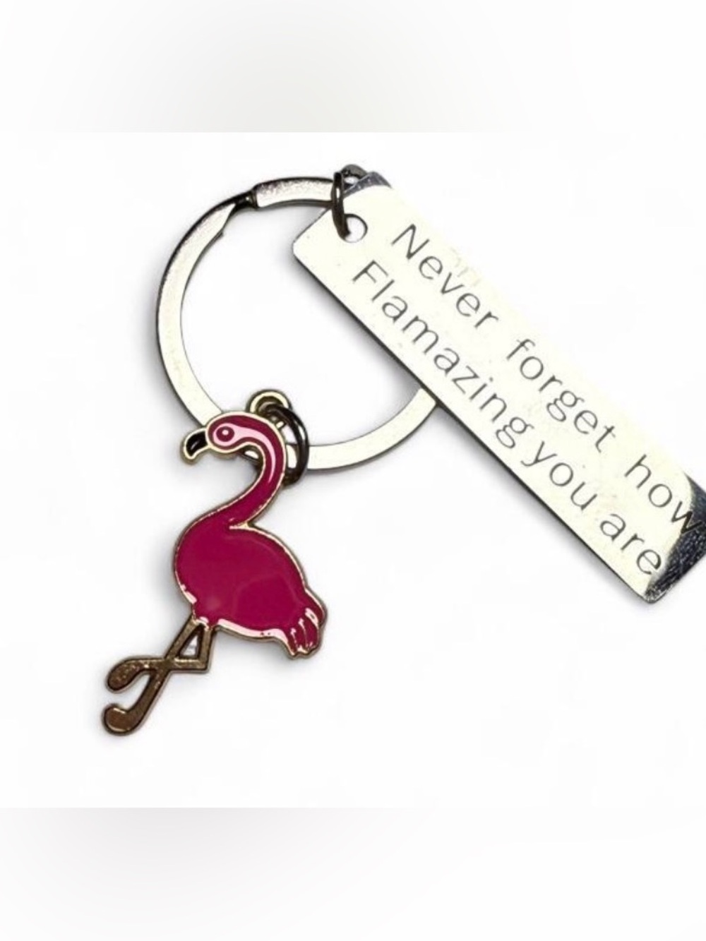10pc Mini Flamingo Keychains Never Forget How Flamazing You Are Motivational New